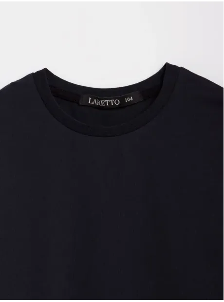 Черный лонгслив оверсайз для мальчика