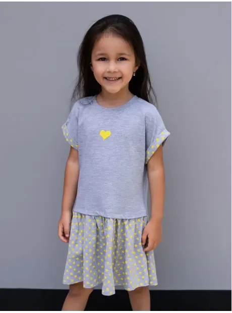 Платье оверсайз в сад с коротким рукавом