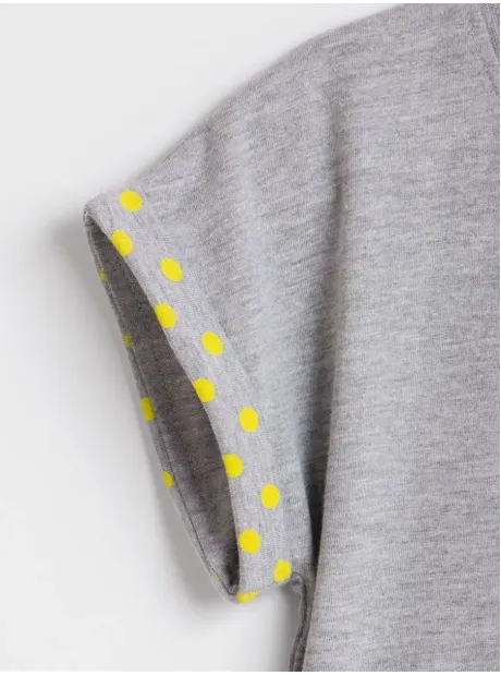 Платье оверсайз в сад с коротким рукавом