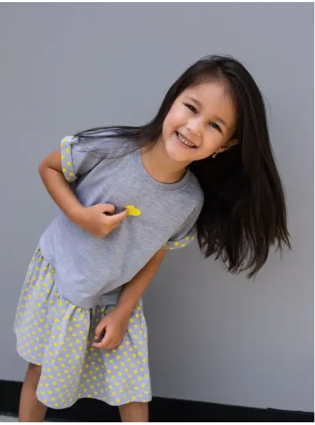 Платье оверсайз в сад с коротким рукавом