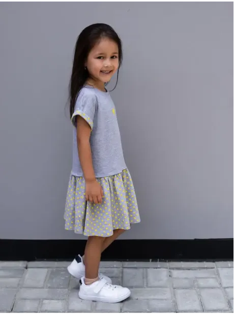 Платье оверсайз в сад с коротким рукавом