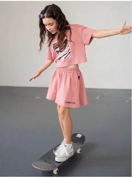 Костюм для девочки, футболка и шорты