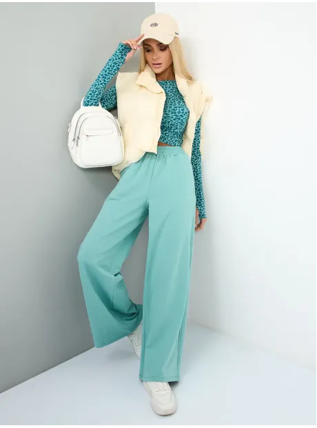 Голубой спортивный костюм женский на завязках
