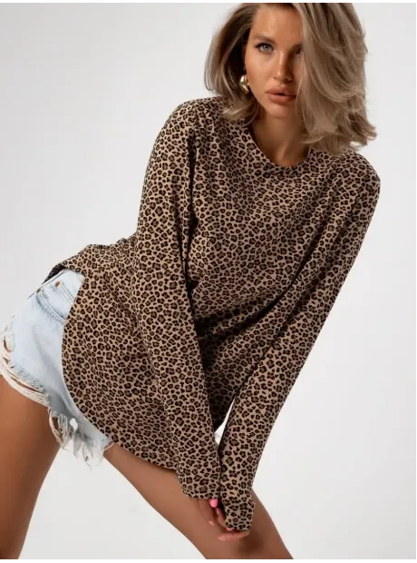 Лонгслив базовый трикотажный оверсайз