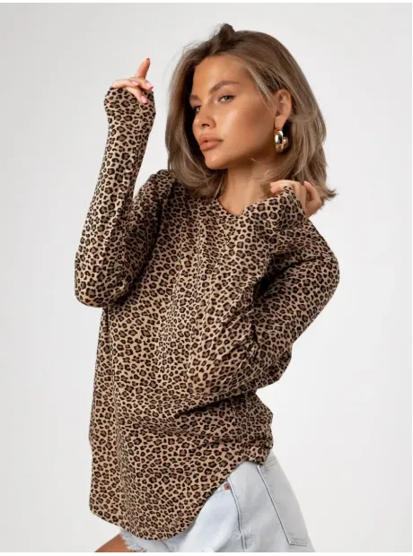 Лонгслив базовый трикотажный оверсайз