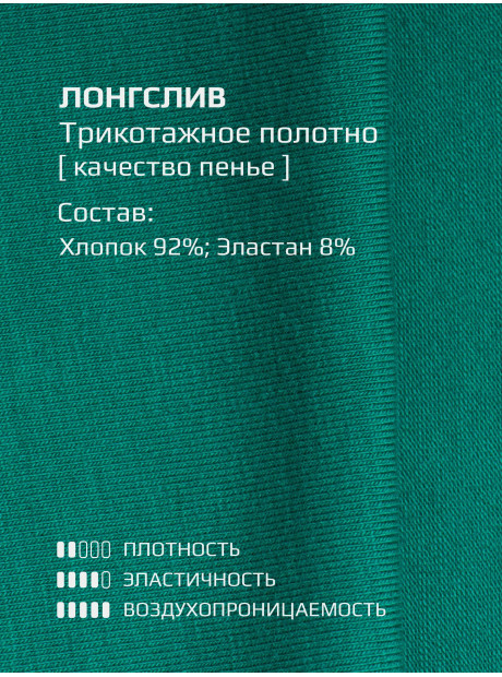 Лонгслив/Зеленый/LRTT-090/00-0030464/116