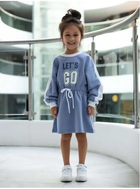 Платье трикотажное с длинным рукавом