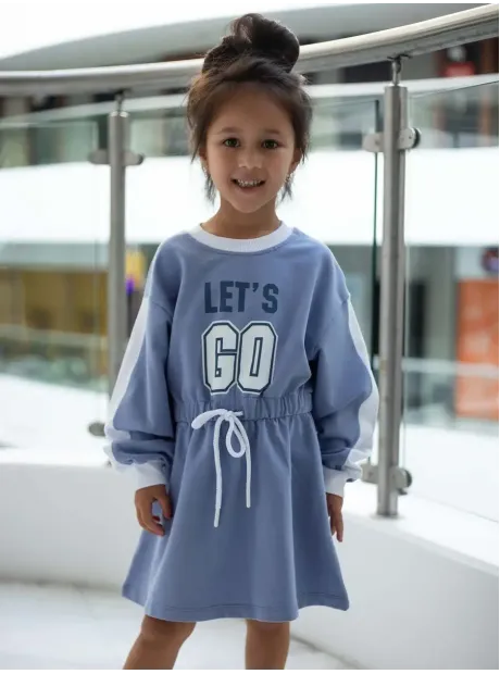 Платье трикотажное с длинным рукавом