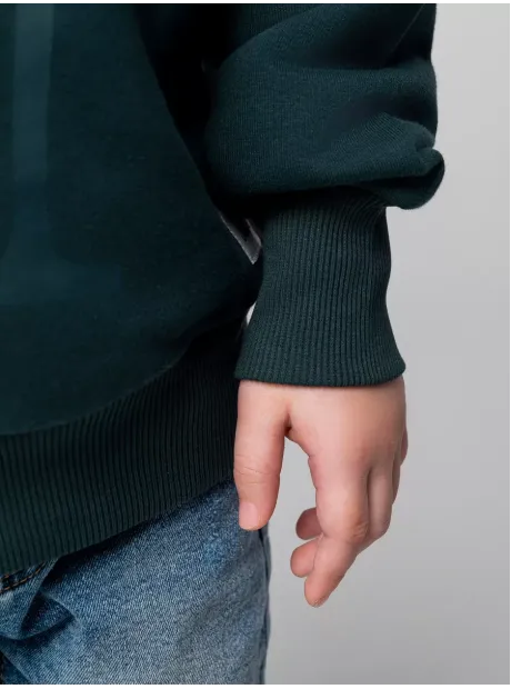 Зеленый свитшот спортивный детский