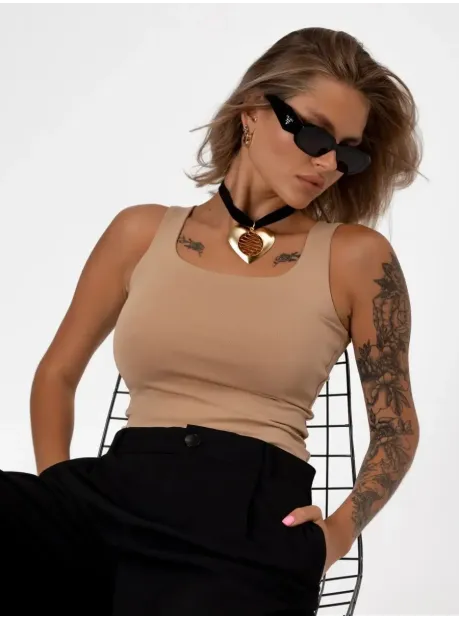 Майка летняя базовая хлопок под пиджак