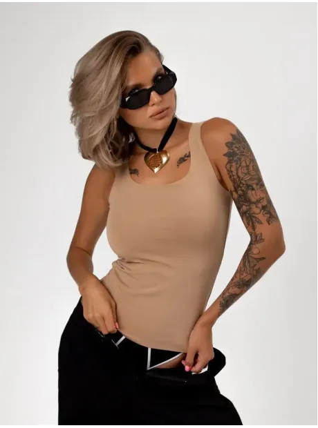 Майка летняя базовая хлопок под пиджак