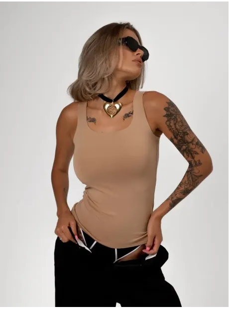 Майка летняя базовая хлопок под пиджак