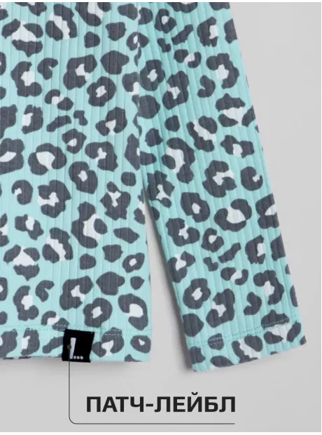 Лонгслив базовый для девочки с принтом