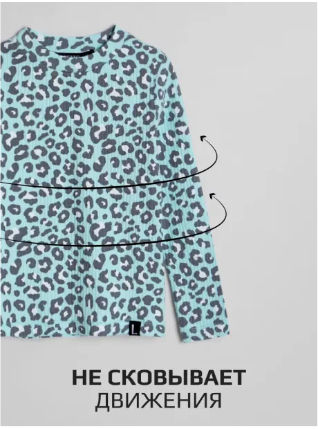 Лонгслив базовый для девочки с принтом