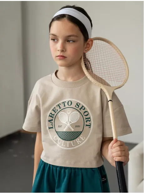 Костюм для девочки, футболка и шорты