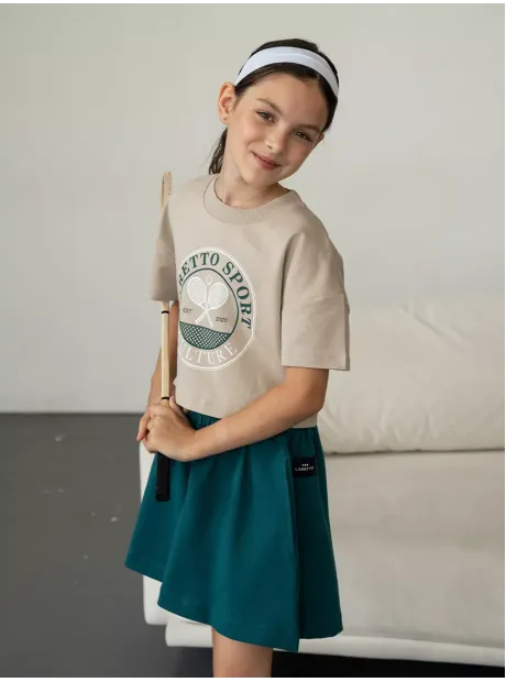 Костюм для девочки, футболка и шорты