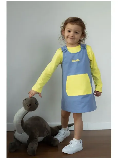 Лонгслив и сарафан, костюм трикотажный