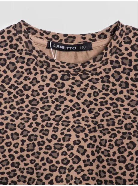 Леопардовая удлиненная кофта для девочки