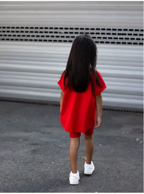 Спортивный костюм для девочки футболка и велосипедки