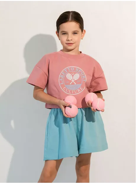 Костюм для девочки, футболка и шорты