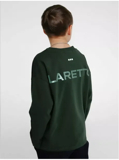 Зеленый лонгслив оверсайз для мальчика