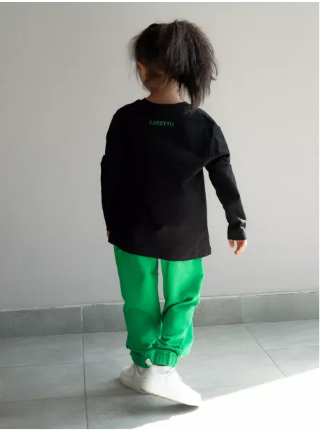 Черно-зеленый спортивный костюм для девочки