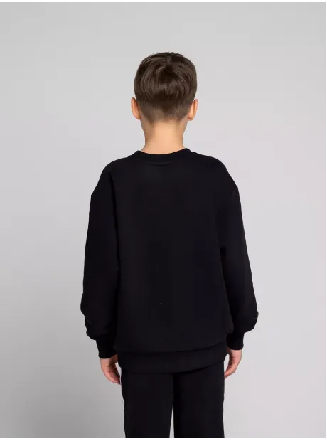 Черный свитшот оверсайз для мальчика