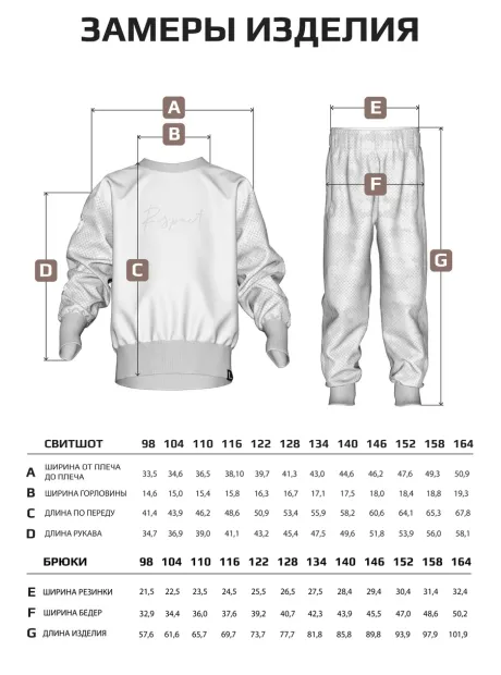 Спортивный костюм для мальчика, свитшот и брюки