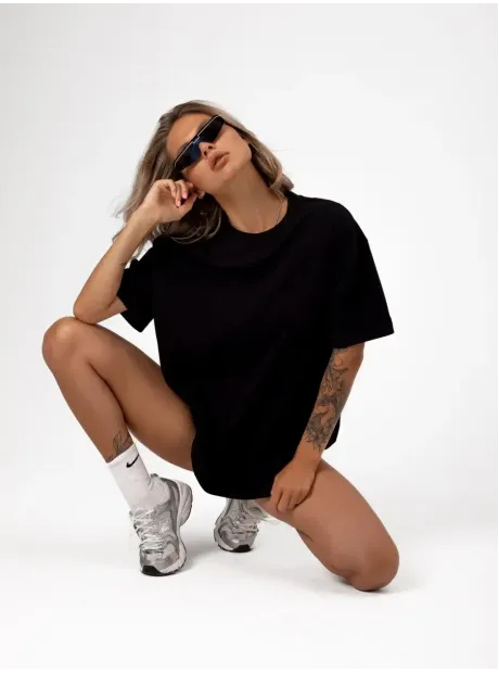 Футболка оверсайз базовая однотонная