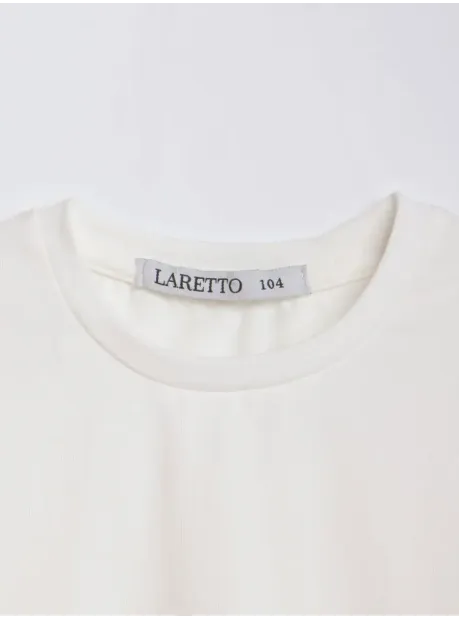 Белый лонгслив в школу для девочки