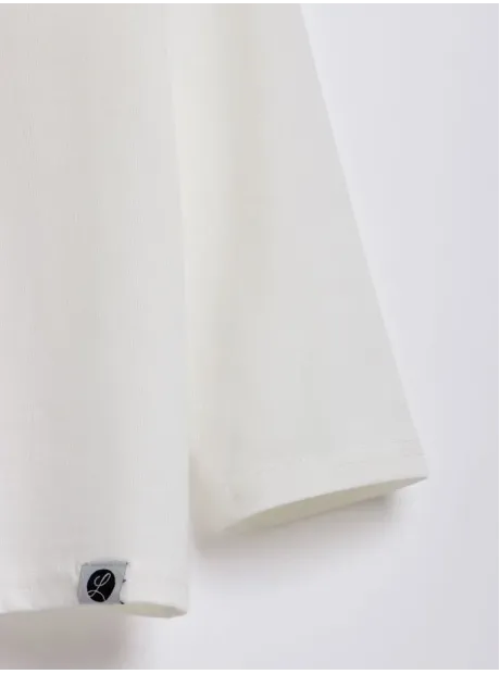 Белый лонгслив в школу для девочки