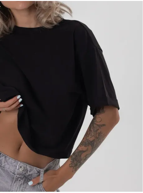 Футболка укороченная оверсайз кроп топ