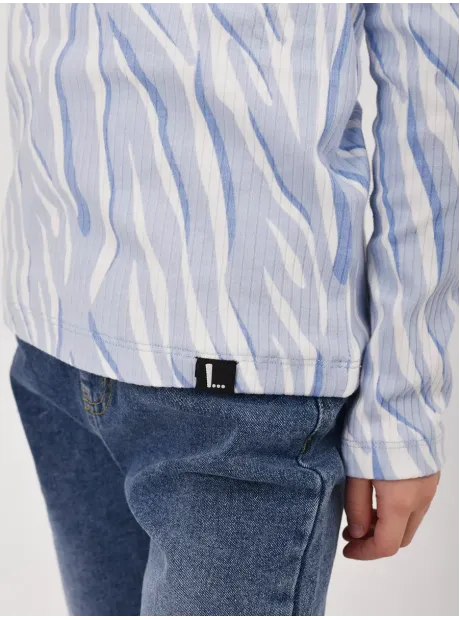 Лонгслив базовый для девочки с принтом