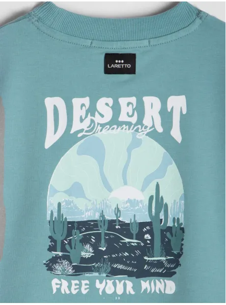 Зеленый спортивный лонгслив для девочки