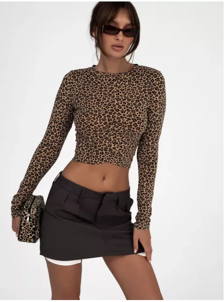 Лонгслив с длинным рукавом топ укороченный