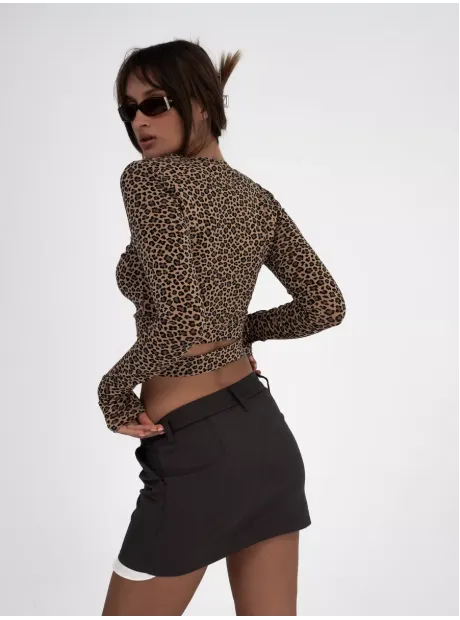 Лонгслив с длинным рукавом топ укороченный