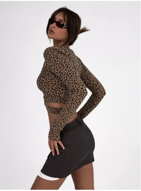 Лонгслив с длинным рукавом топ укороченный