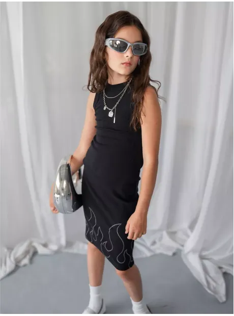 Черное платье в сад для девочки