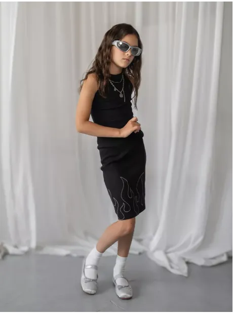 Черное платье в сад для девочки