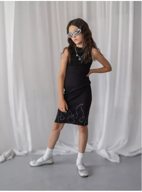 Черное платье в сад для девочки