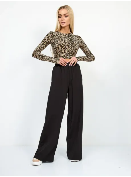 Леопардовый спортивный костюм женский на завязках