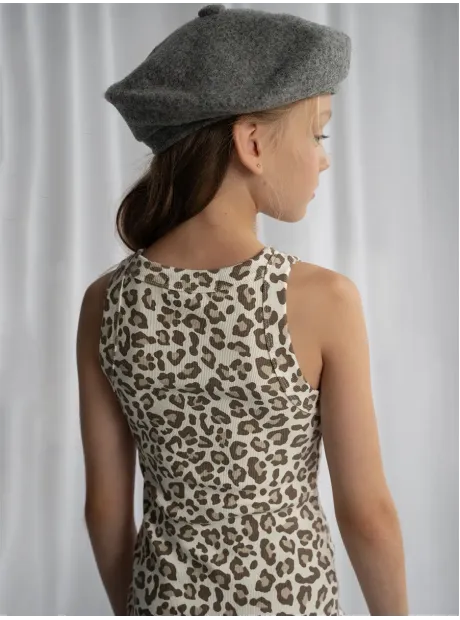 Платье леопардовое в сад для девочки