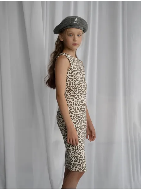 Платье леопардовое в сад для девочки