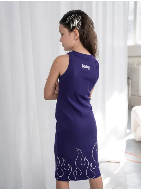 Фиолетовое платье в сад для девочки