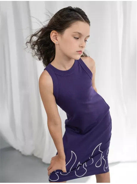 Фиолетовое платье в сад для девочки