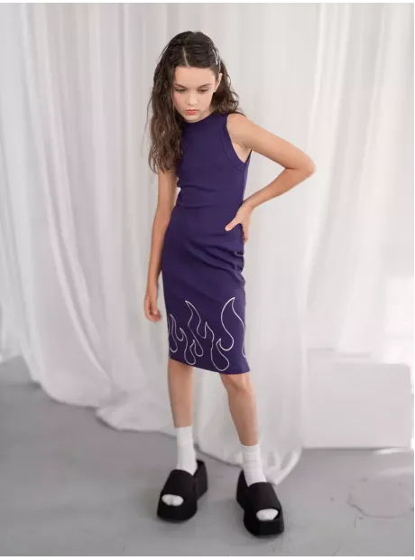 Фиолетовое платье в сад для девочки