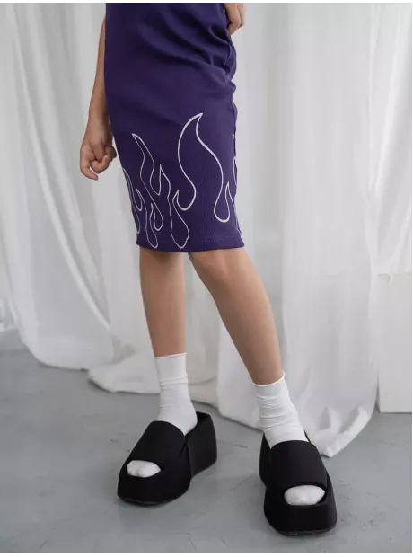 Фиолетовое платье в сад для девочки