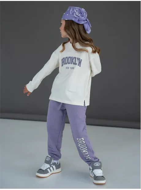 Фиолетовый спортивный костюм для девочки