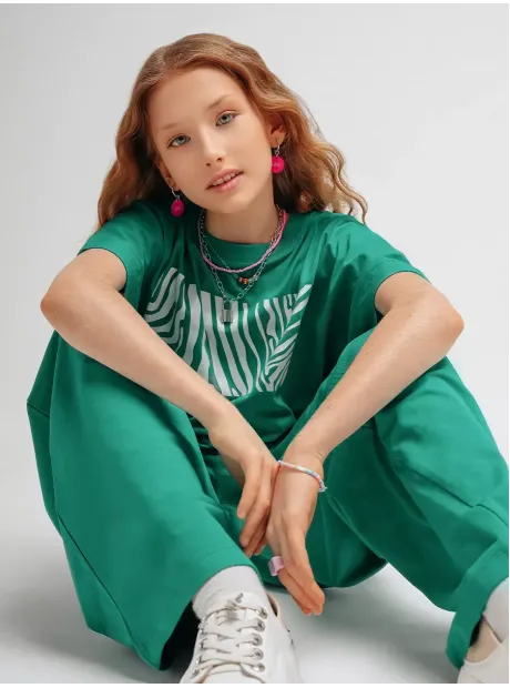 Костюм для девочки, футболка и брюки