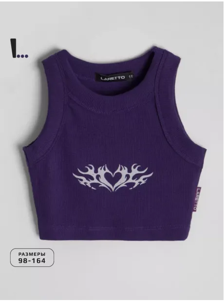 Топ трикотажный детский с принтом